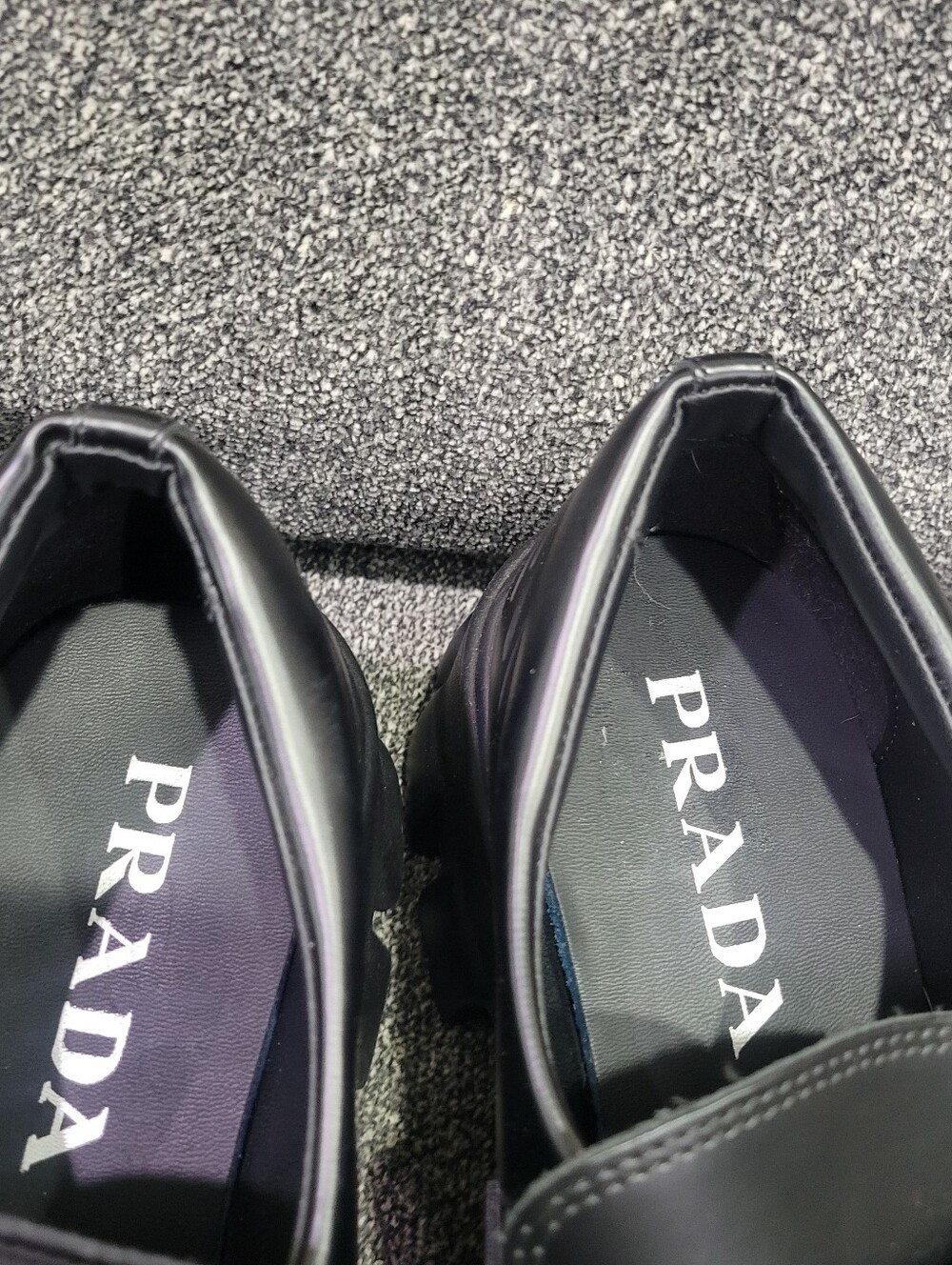 Prada Monolith Black Brushed Leather Platform Loafers Women’s Size 39 - Picture 4 of 11